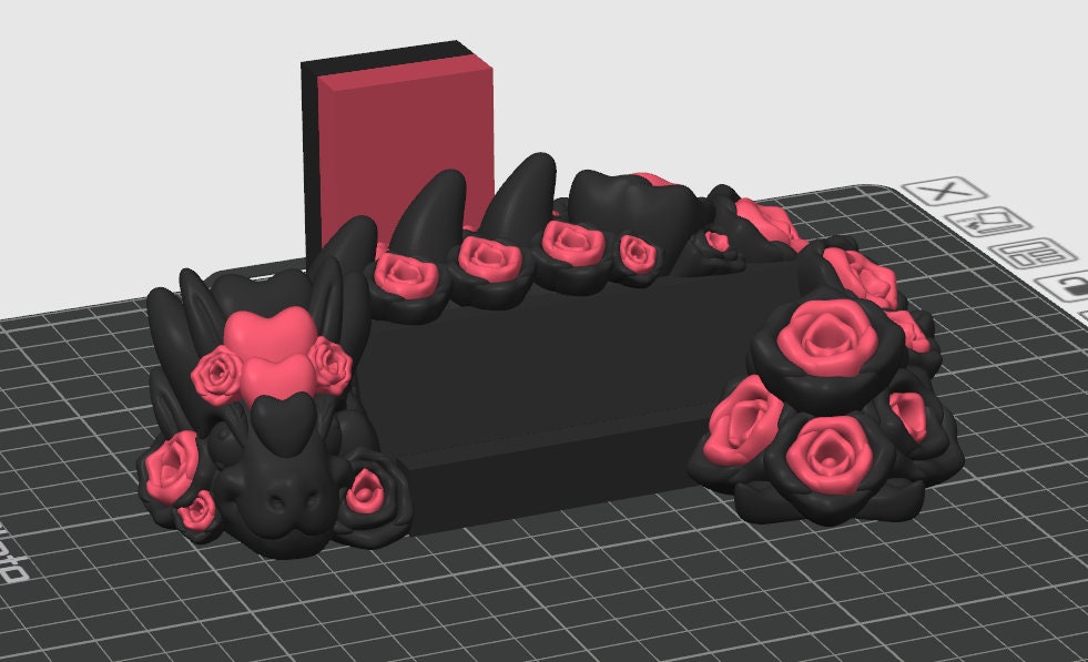 Tarjetero de Escritorio con Forma de Dragón Alado – Business Card Holder 3D Impreso – Diseño de The Dragon Den - Imagen 4