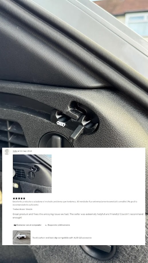 Clip de bloqueo AUDI Q3 del extremo de la cortina del maletero compatible con accesorios - Imagen 2